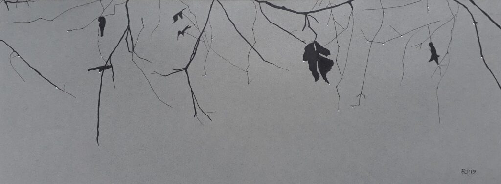 druif in herfst l 2020 l marker/papier l 25 x 65